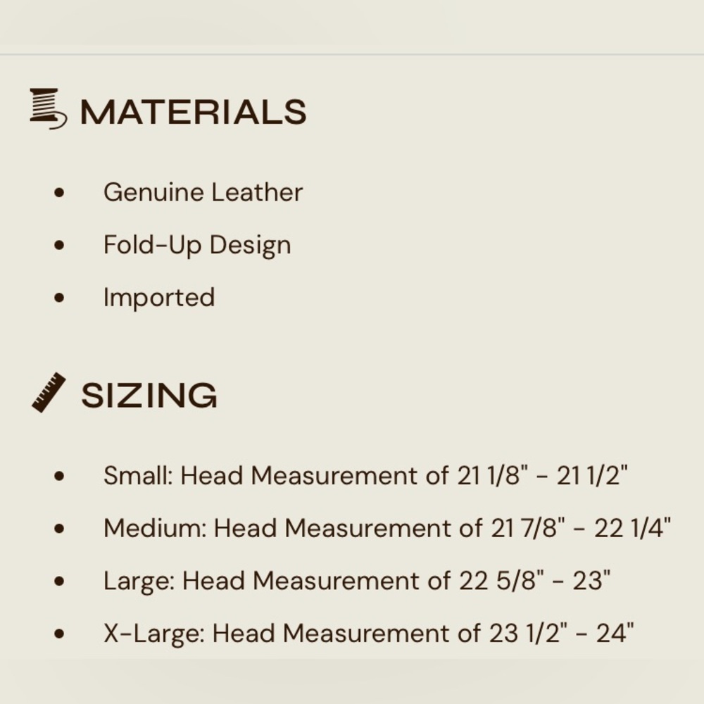 COPY - Minnetonka Unisex Tan Leather Fold Up Hat - Picture 3 of 17